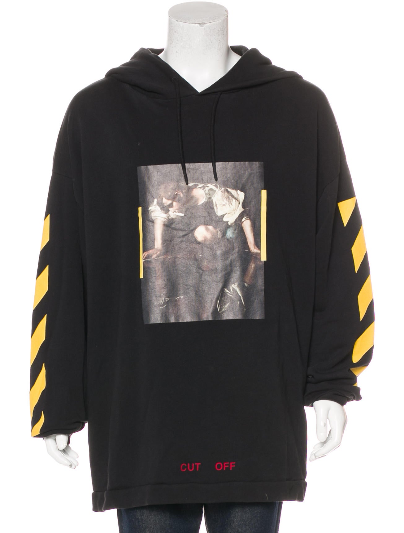 (USE OFF-WHITE OFFVA)O//ff-W//hite Off-White Cut Off Graphic Hoodie