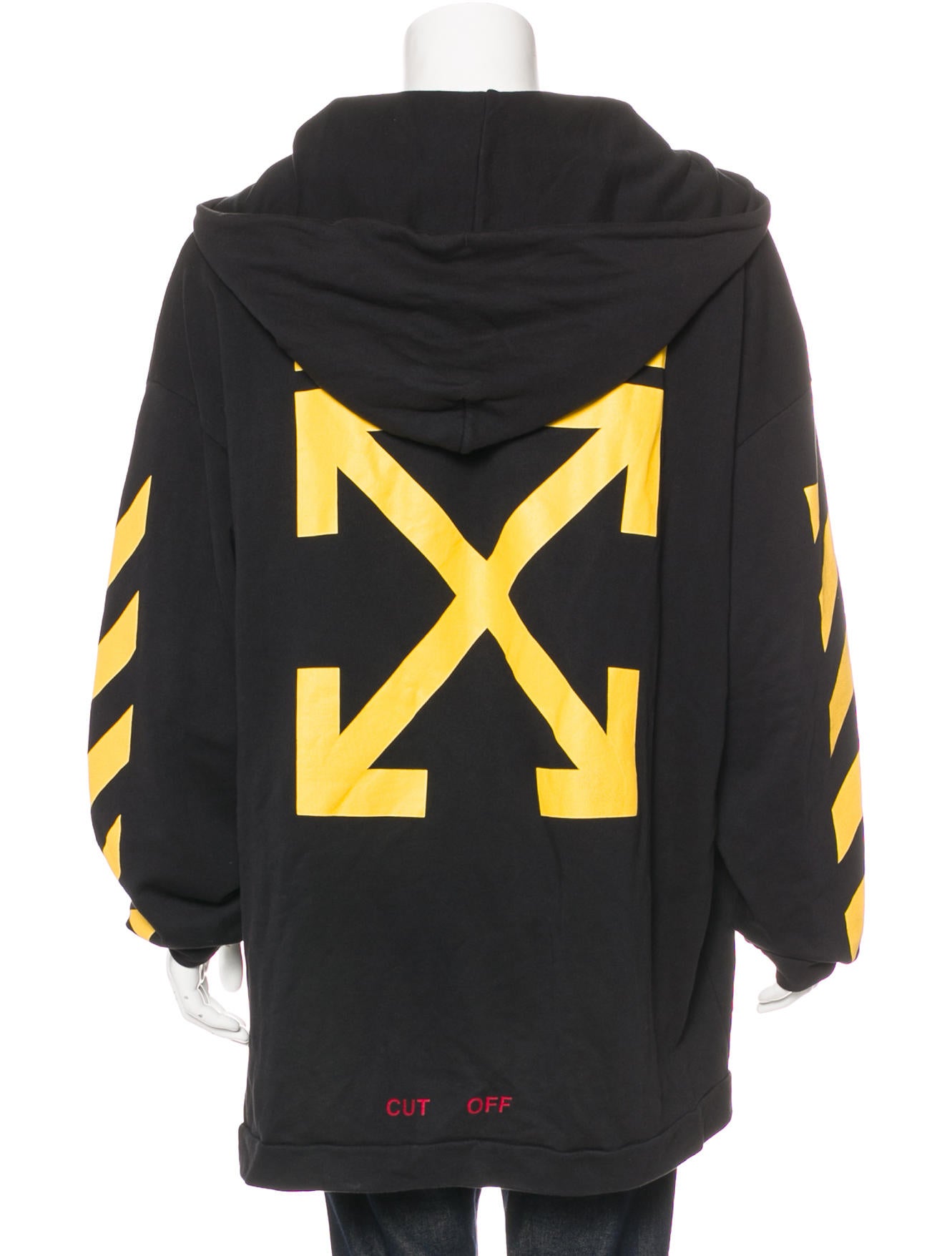 (USE OFF-WHITE OFFVA)O//ff-W//hite Off-White Cut Off Graphic Hoodie