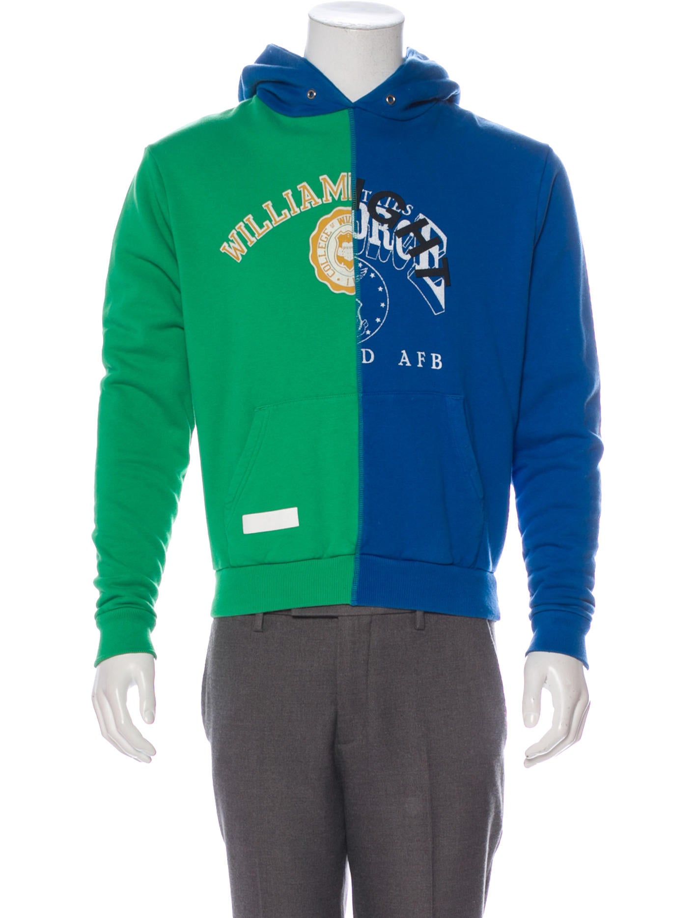 off white midnight studios split hoodie