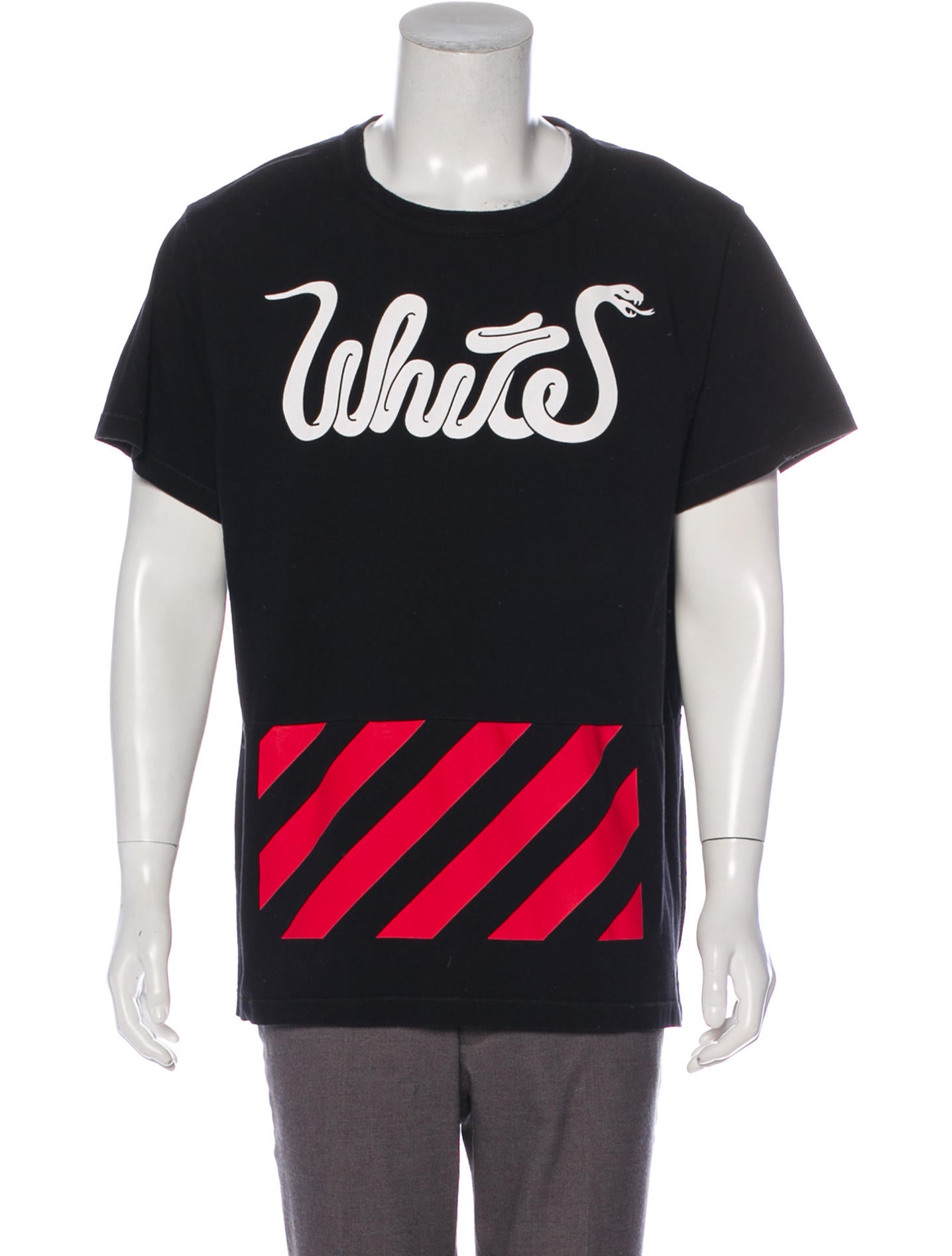 off white snake tee