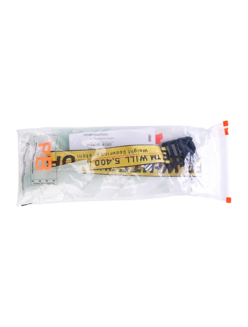 Off-White Industrial Logo Belt yellow