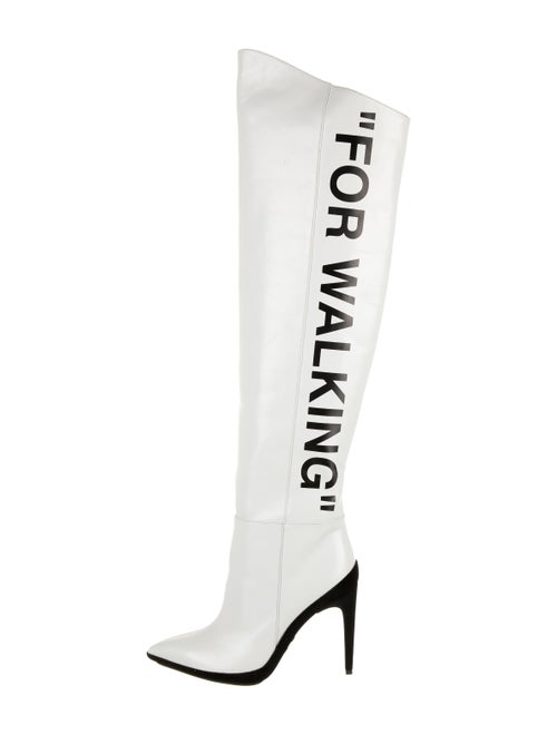 Off-White Leather Boots White