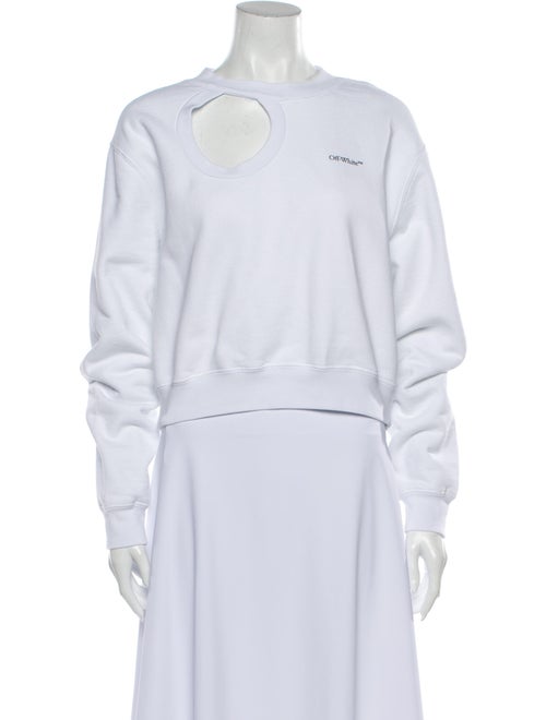 Off-White Crew Neck Long Sleeve Sweatshirt White
