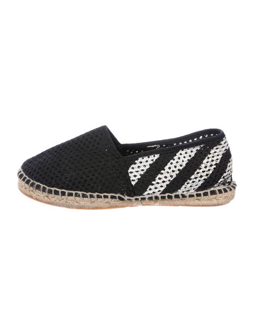 Off-White Striped Espadrilles White