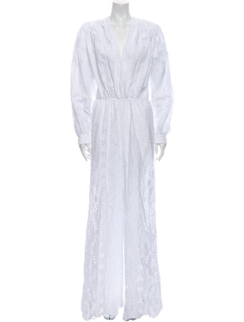 Off-White V-Neck Jumpsuit White