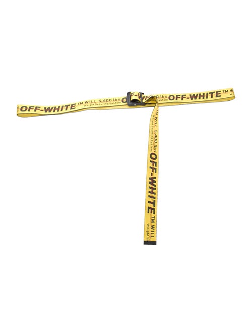 Off-White 2018 Industrial Logo Belt Yellow