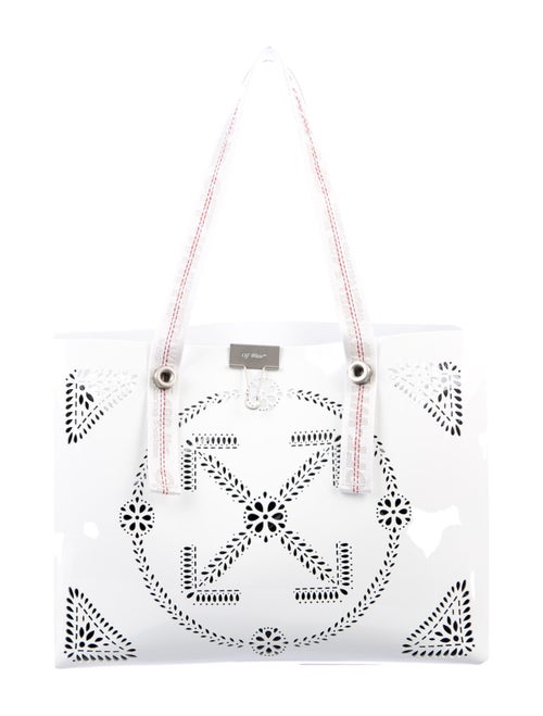 Off-White Macrame Shopping Bag White