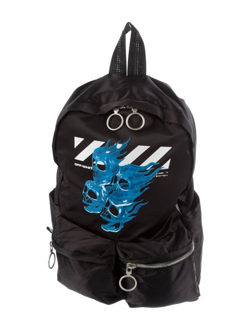Off-White Skull Nylon Backpack White