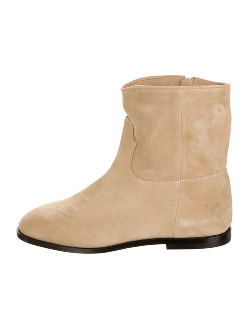 Off-White Suede Boots White