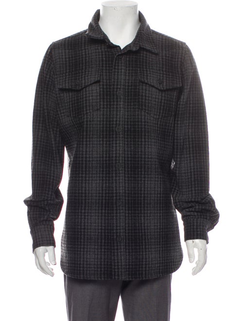 Off-White Plaid Print Long Sleeve Shirt White