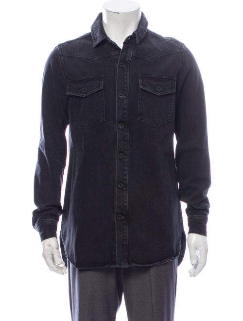 Off-White 2018 Long Sleeve Denim Shirt White