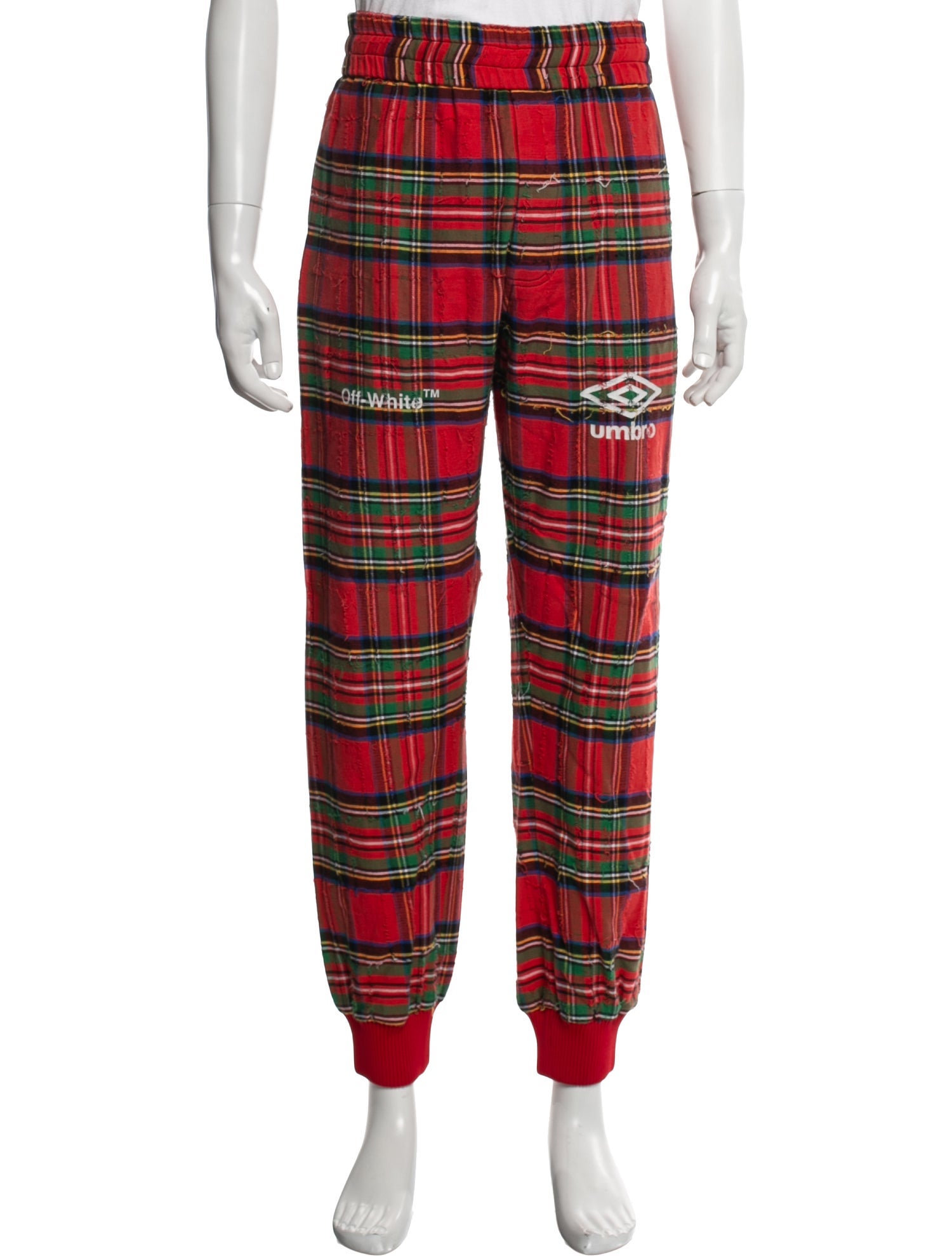 Off-White x Umbro Plaid Print Joggers