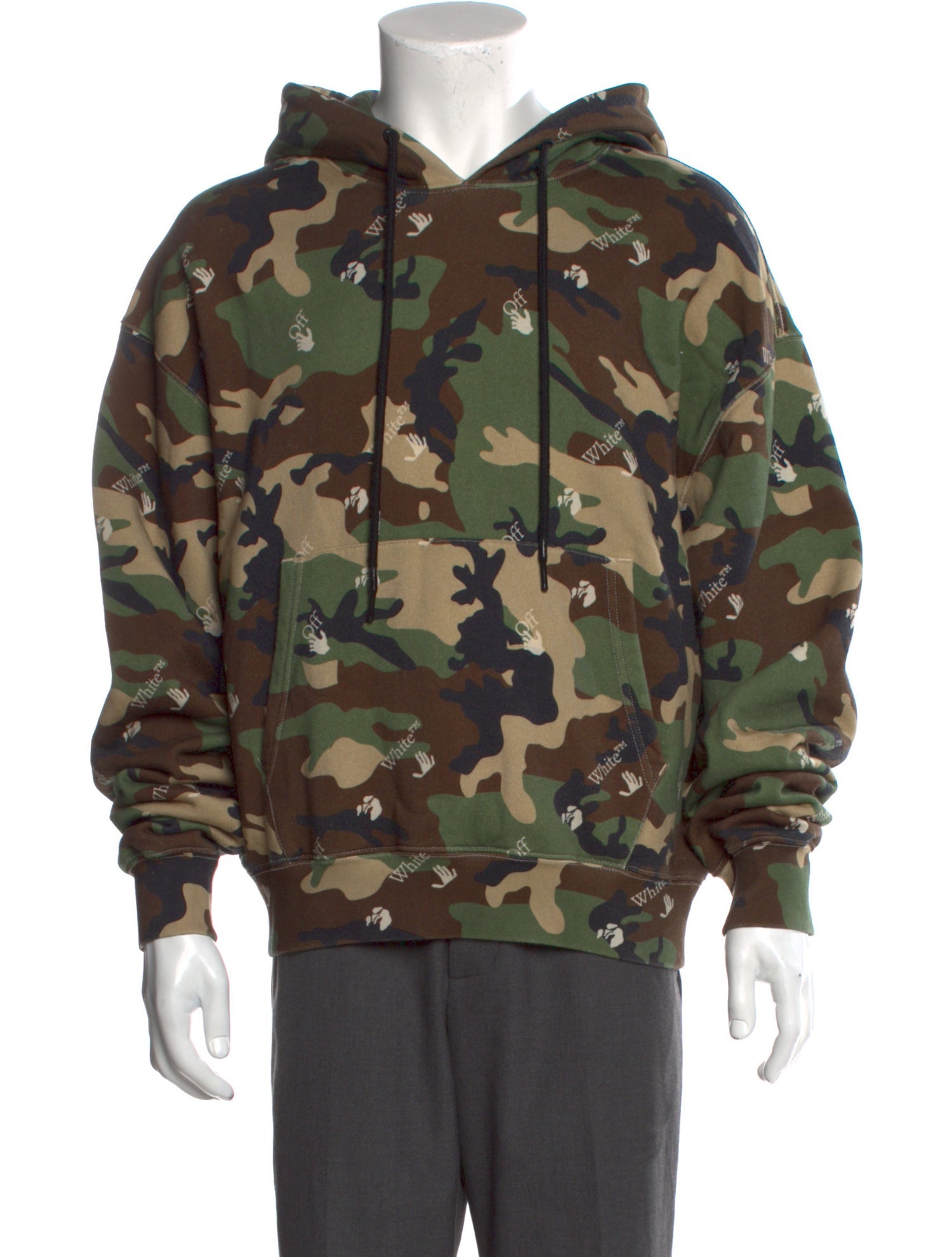 Off-White 2021 Camo Hoodie - Green Sweatshirts & Hoodies, Clothing ...