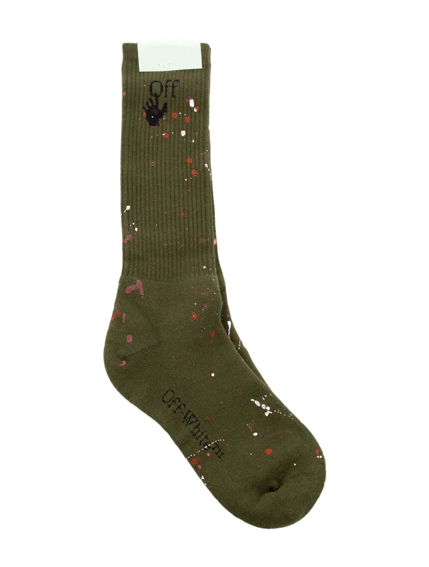 Off-White Paint Splatter Socks