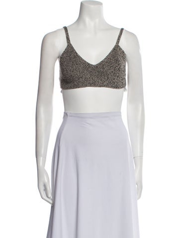 Off-White Tops V-Neck Sleeveless Crop Top Us2, It38 | XS