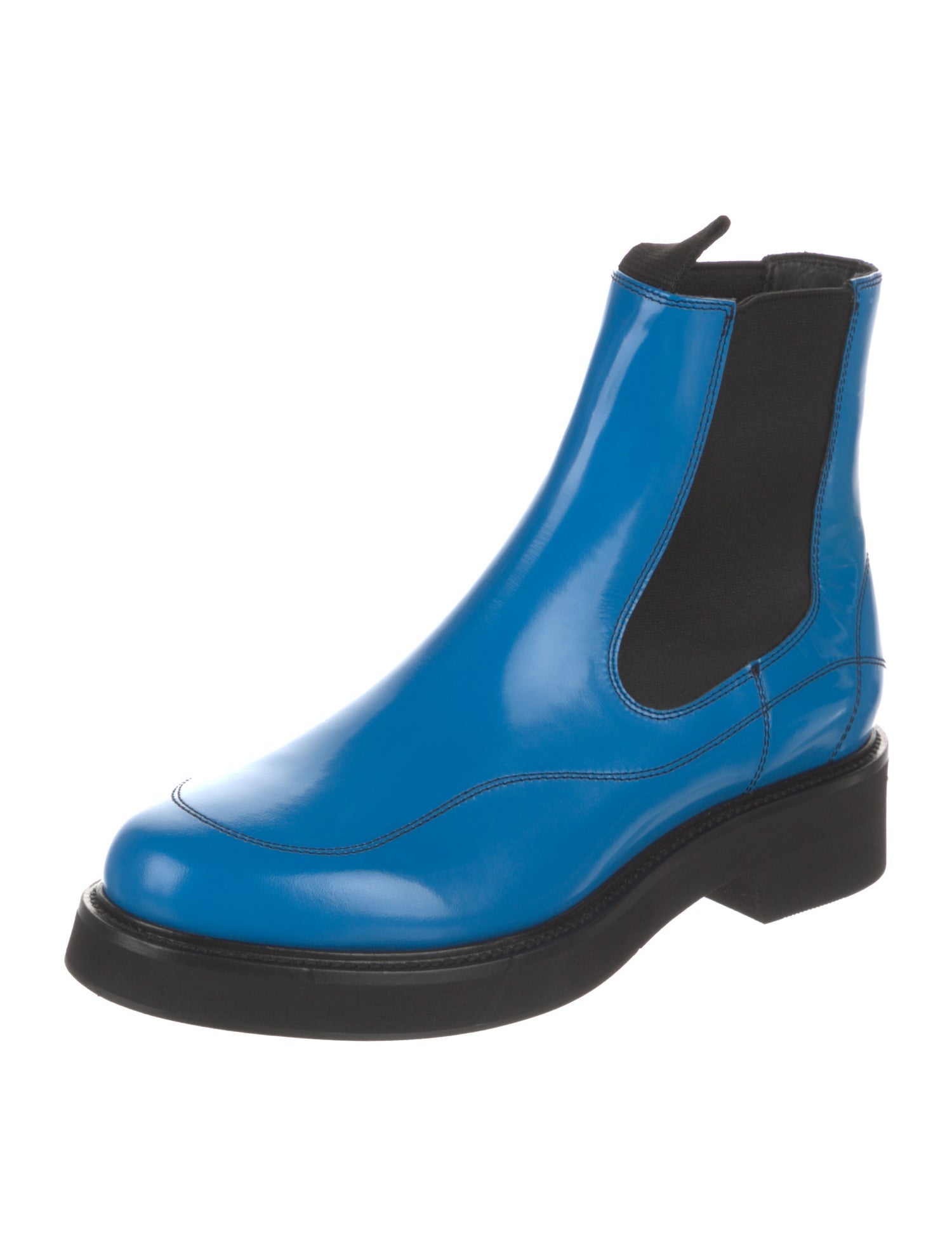 Off-White 2020 Patent Leather Chelsea Boots