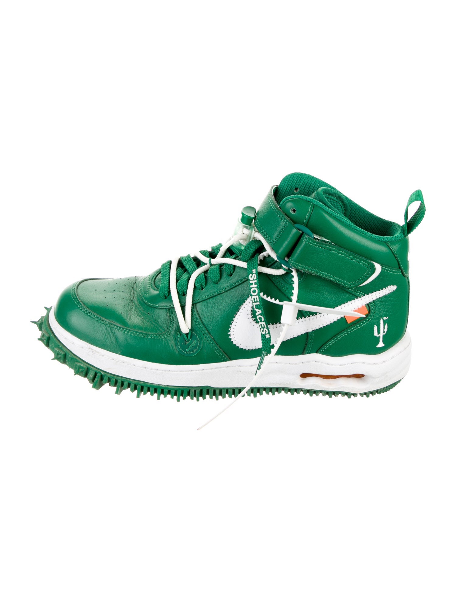 Off-White x Nike Air Force 1 Mid 'Pine Green' Sneakers