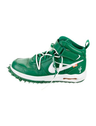 Off-White x Nike Air Force 1 Mid 'Pine Green' Sneakers