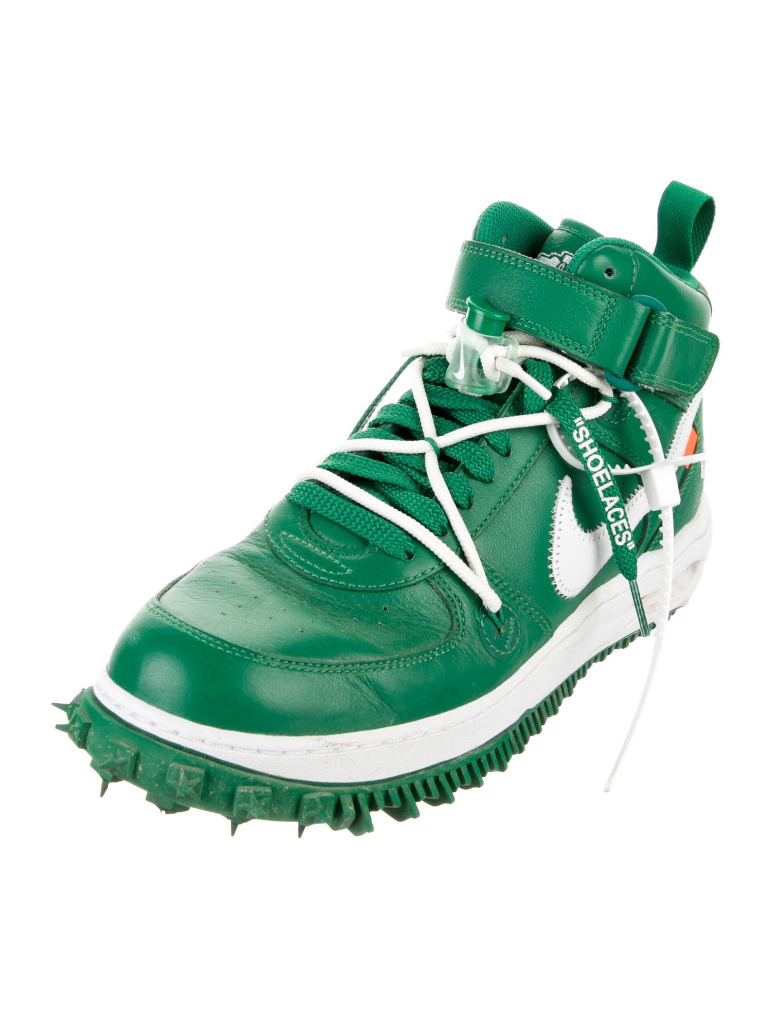 Off-White x Nike Air Force 1 Mid 'Pine Green' Sneakers