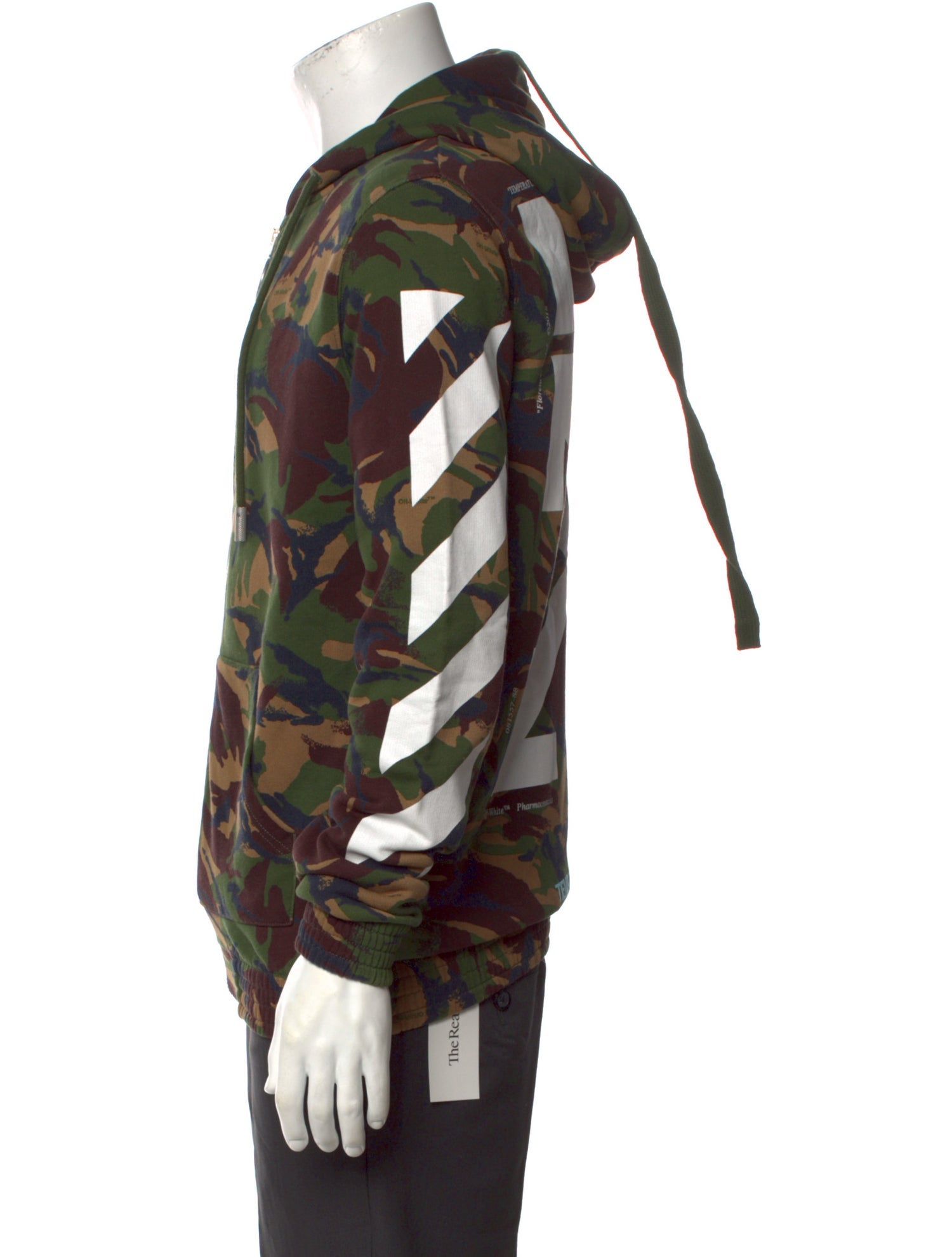 Off-White 2018 Camo Arrows Logo Hoodie