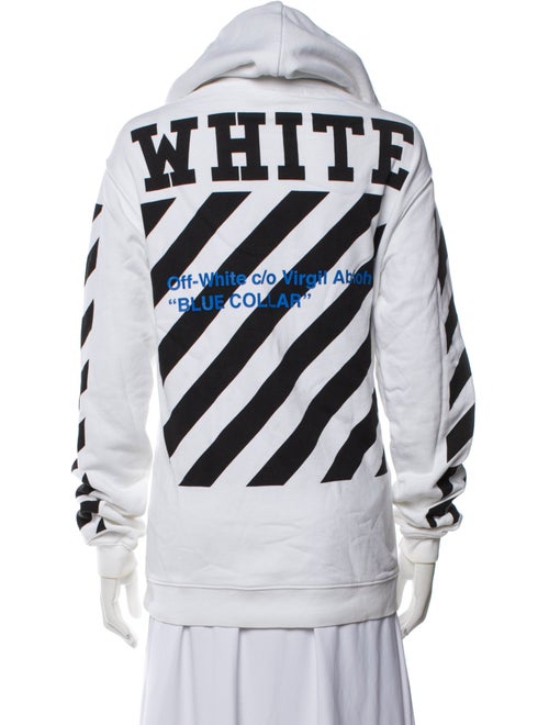 Off-White 2016 Diagonals Blue Collar Sweatshirt
