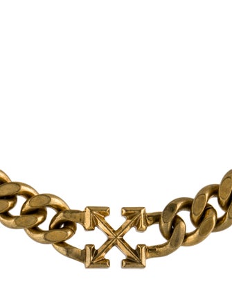 Off-White Arrows Curb Chain Necklace