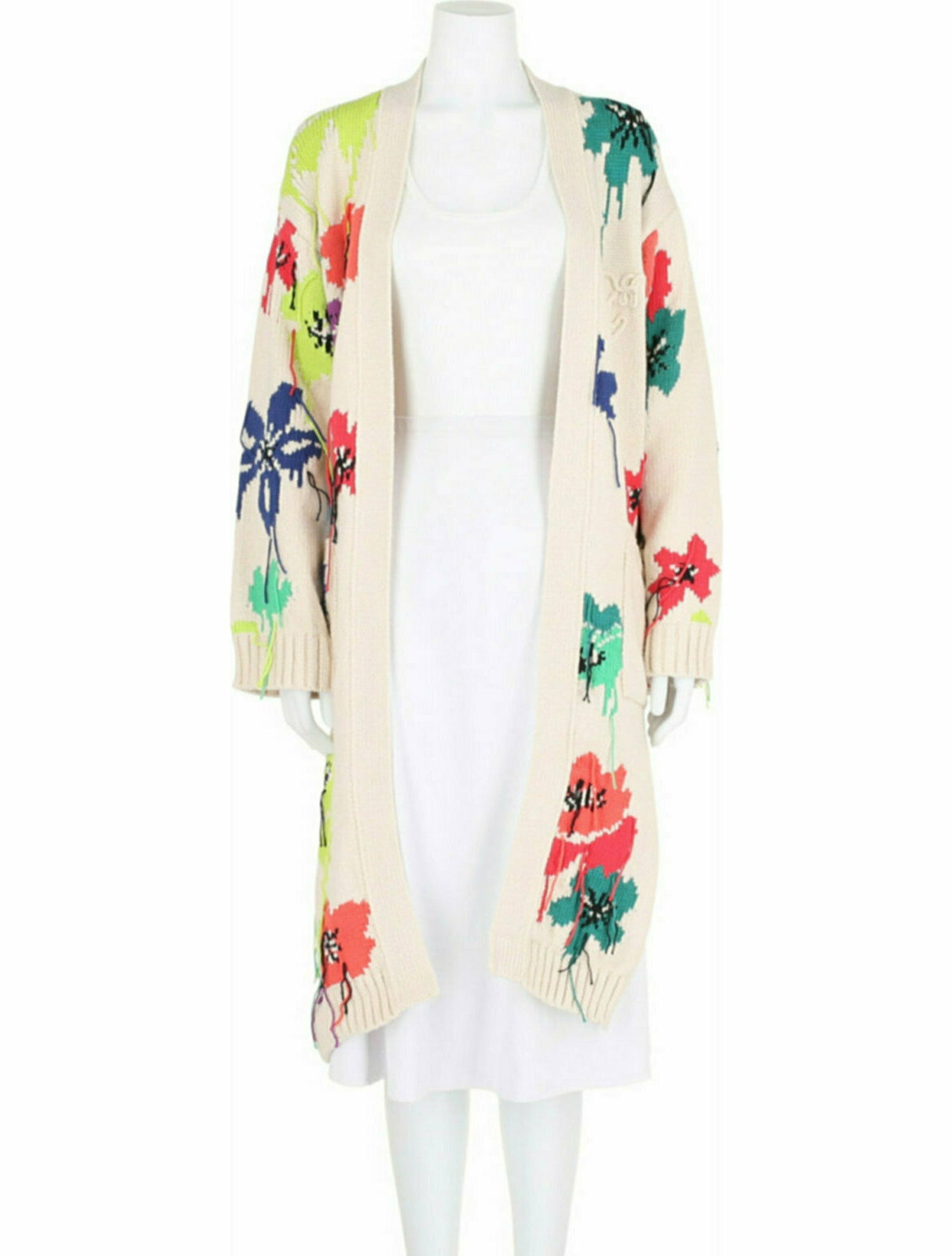 Off-White Floral Print Cardigan w/ Tags