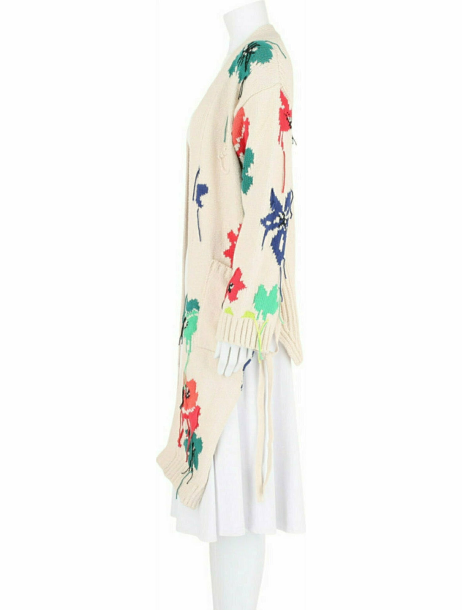 Off-White Floral Print Cardigan w/ Tags