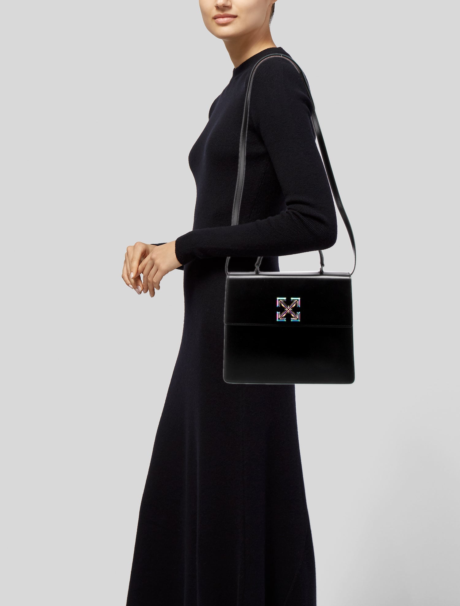 Off-White Leather Jitney 4.3