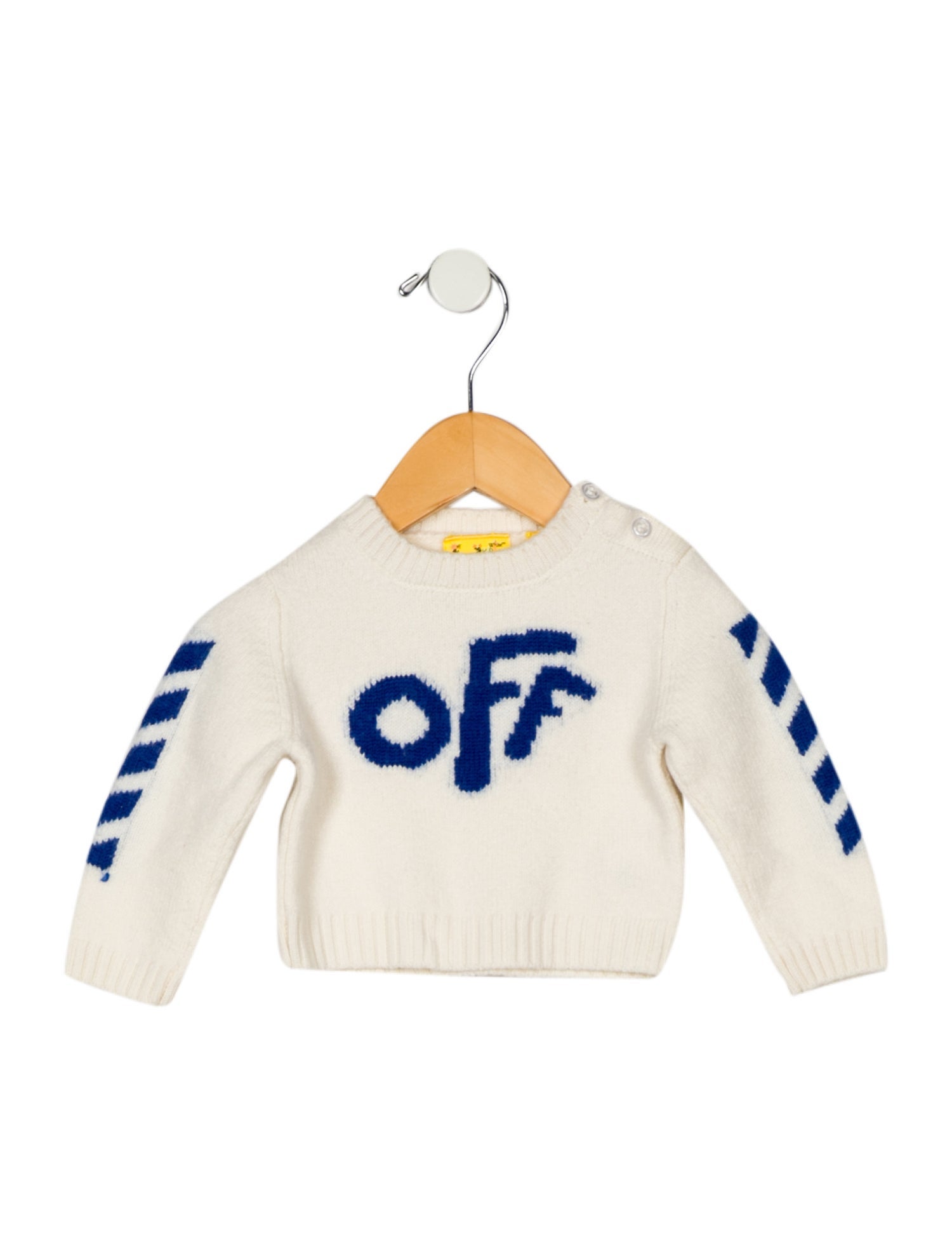 Off-White Boys' Virgin Wool Logo Sweater