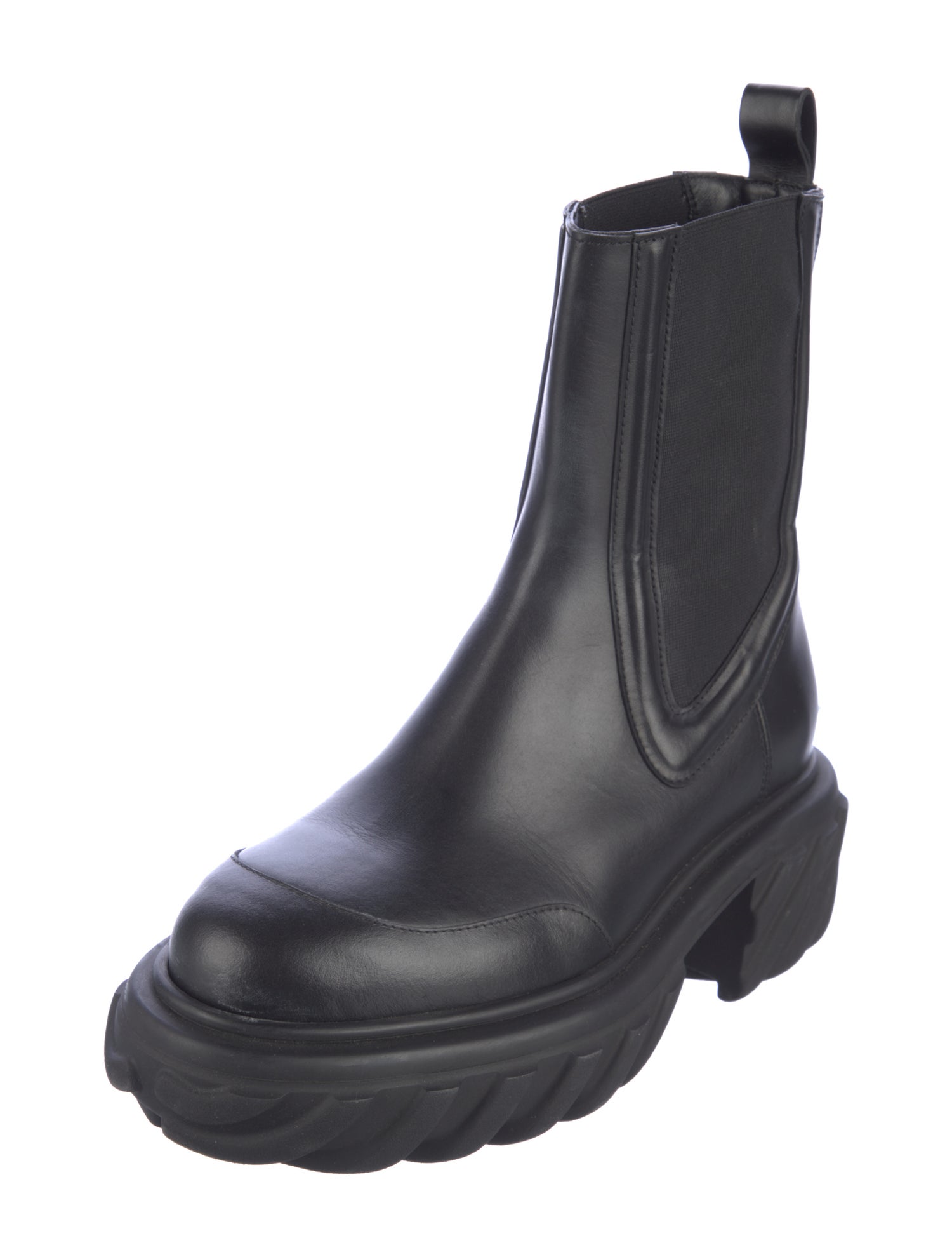 Off-White Leather Rain Boots