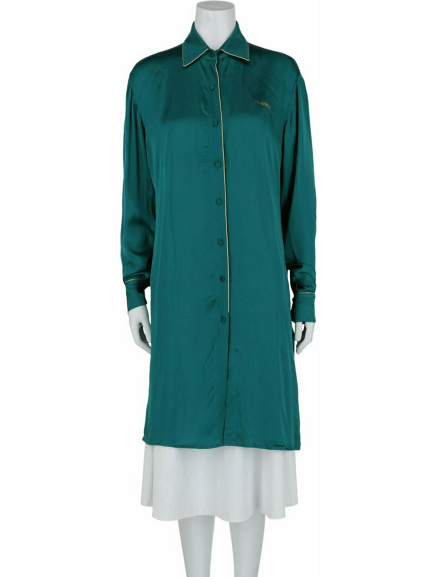 Off-White Graphic Print Button-Up Top w/ Tags