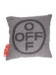 Off-White Large Brushed Off-Cross Throw Pillow