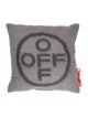 Off-White Large Brushed Off-Cross Throw Pillow