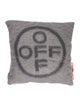 Off-White Large Brushed Off-Cross Throw Pillow
