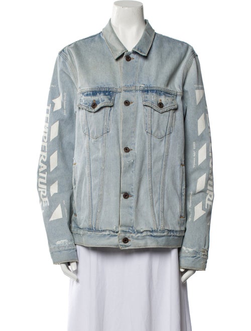 Off-White 2018 Temperature Diagonals Denim Jacket