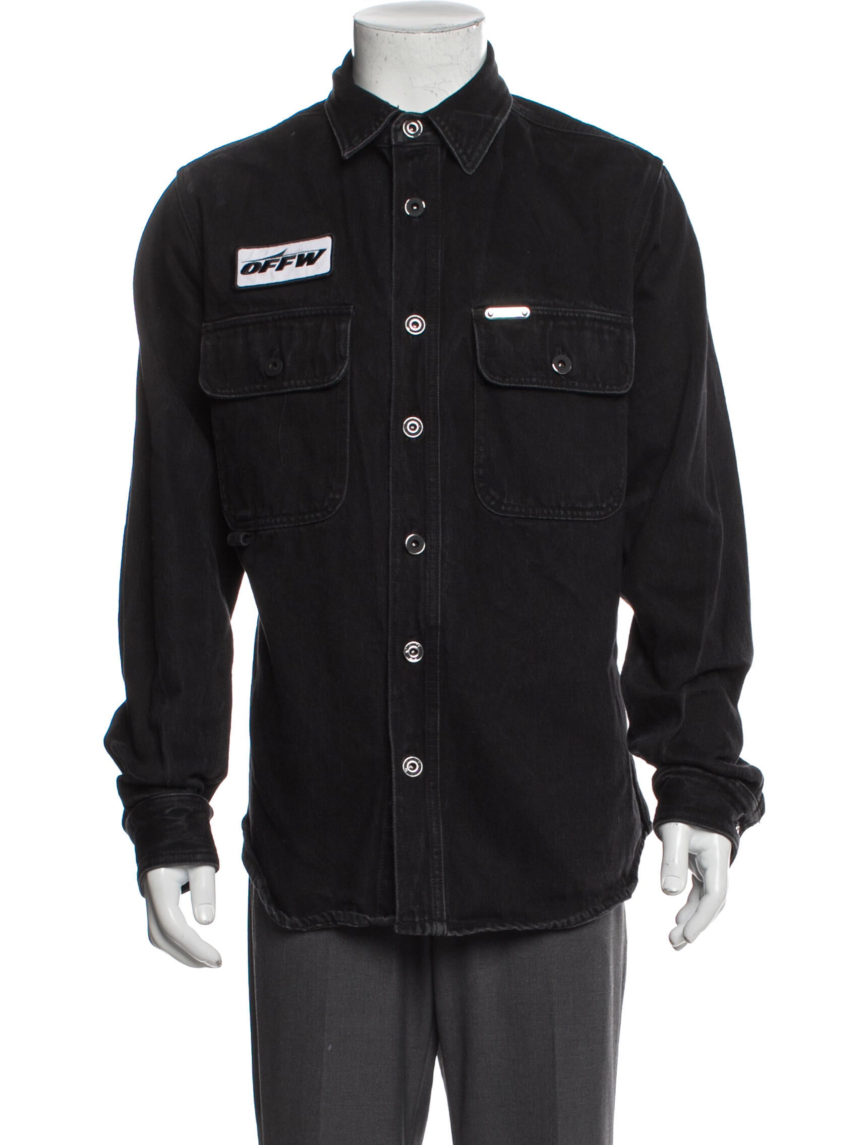 Off-White 2018 Logo Denim Denim Jacket