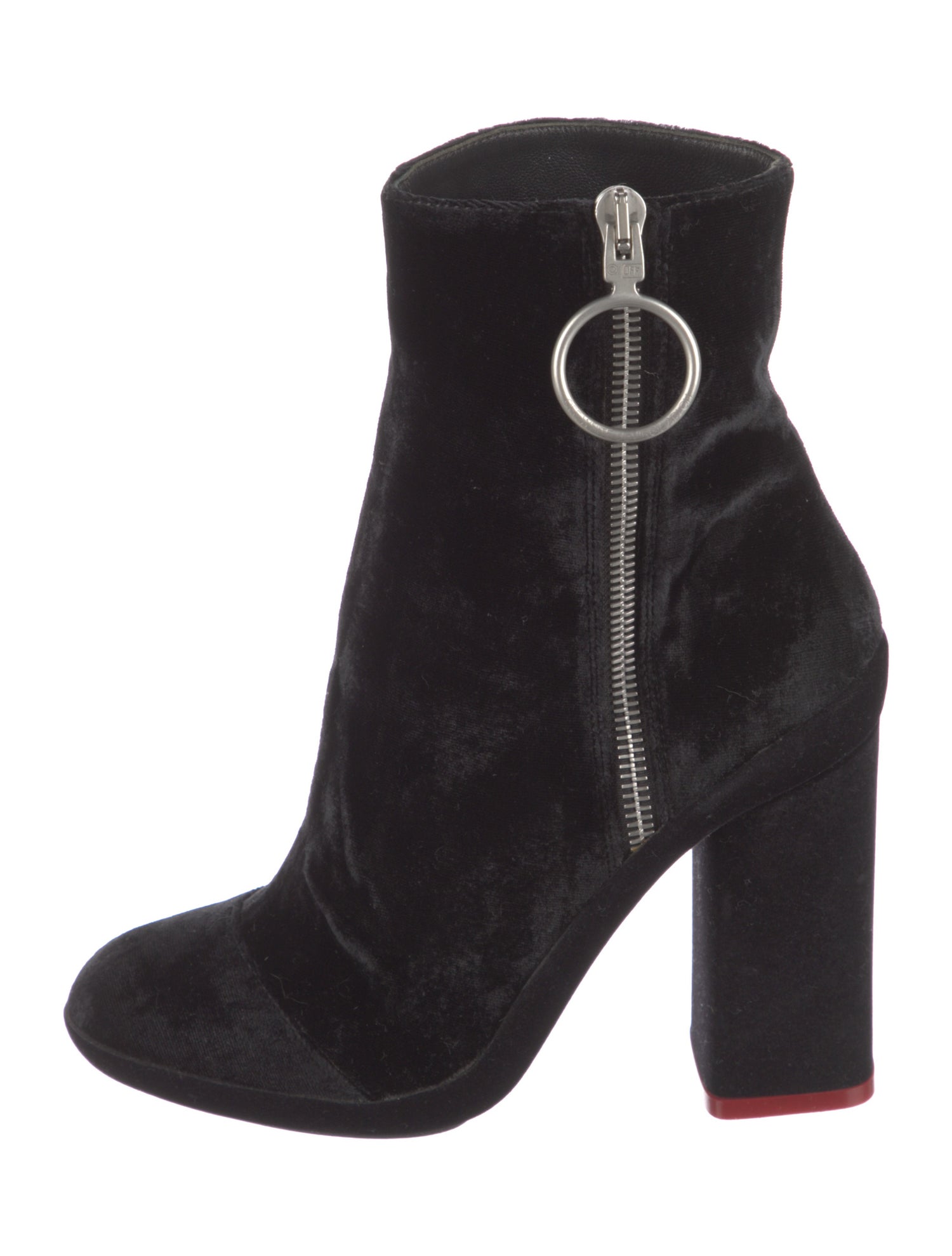 Off-White Velvet Sock Boots