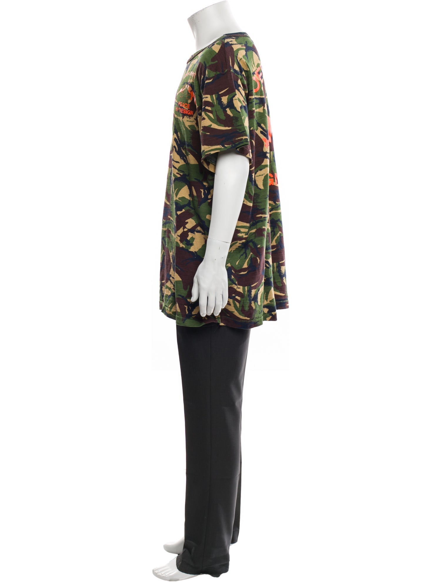 Off-White X 'Peace By Design' Camouflage Print T-Shirt