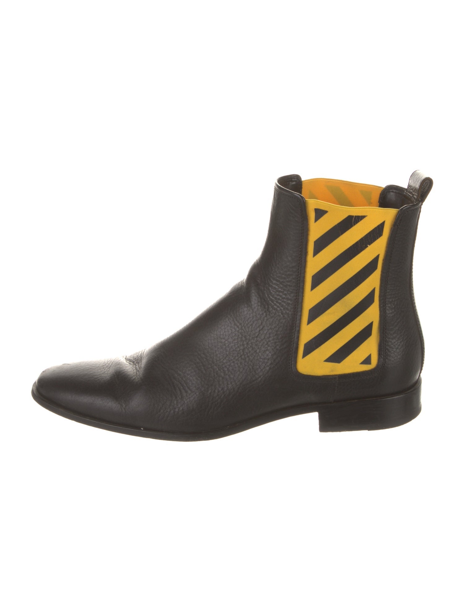 Off-White Diagonals Leather Chelsea Boots