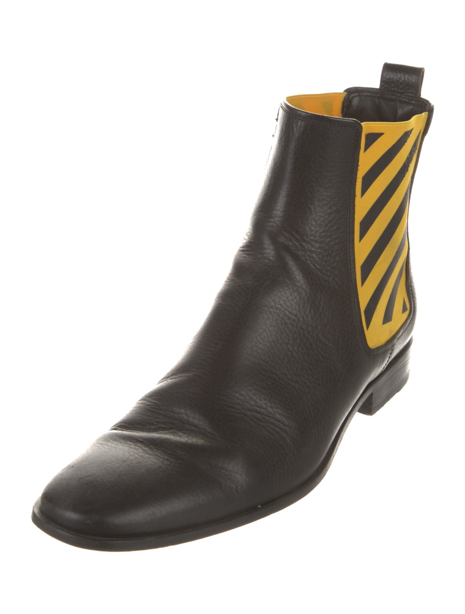 Off-White Diagonals Leather Chelsea Boots