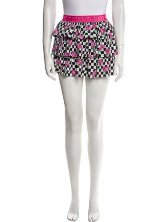 Off-White Girls' Checkerboard Floral Skirt