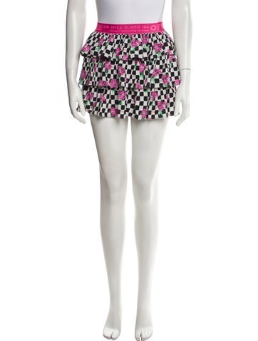 Off-White Sizes 7-16 Girls' Checkerboard Floral Skirt L