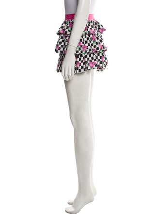 Off-White Girls' Checkerboard Floral Skirt