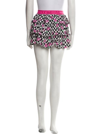 Off-White Girls' Checkerboard Floral Skirt