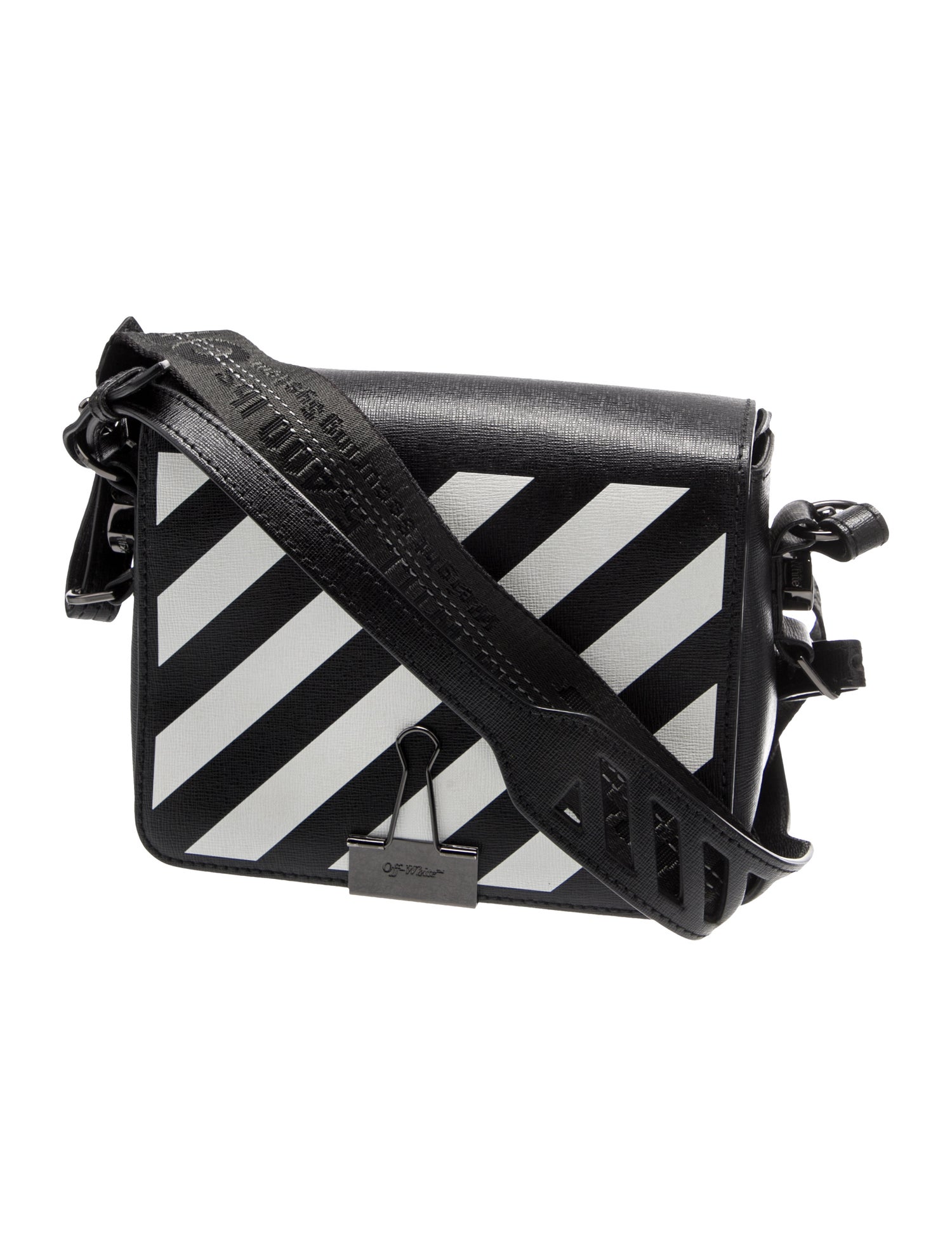Off-White Saffiano Leather Messenger Bag