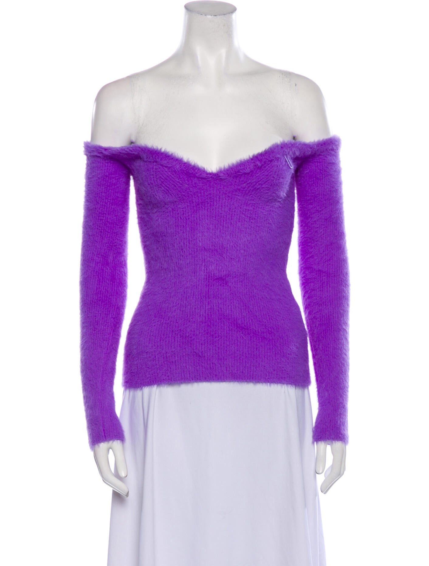 Off-White Off-The-Shoulder Sweater