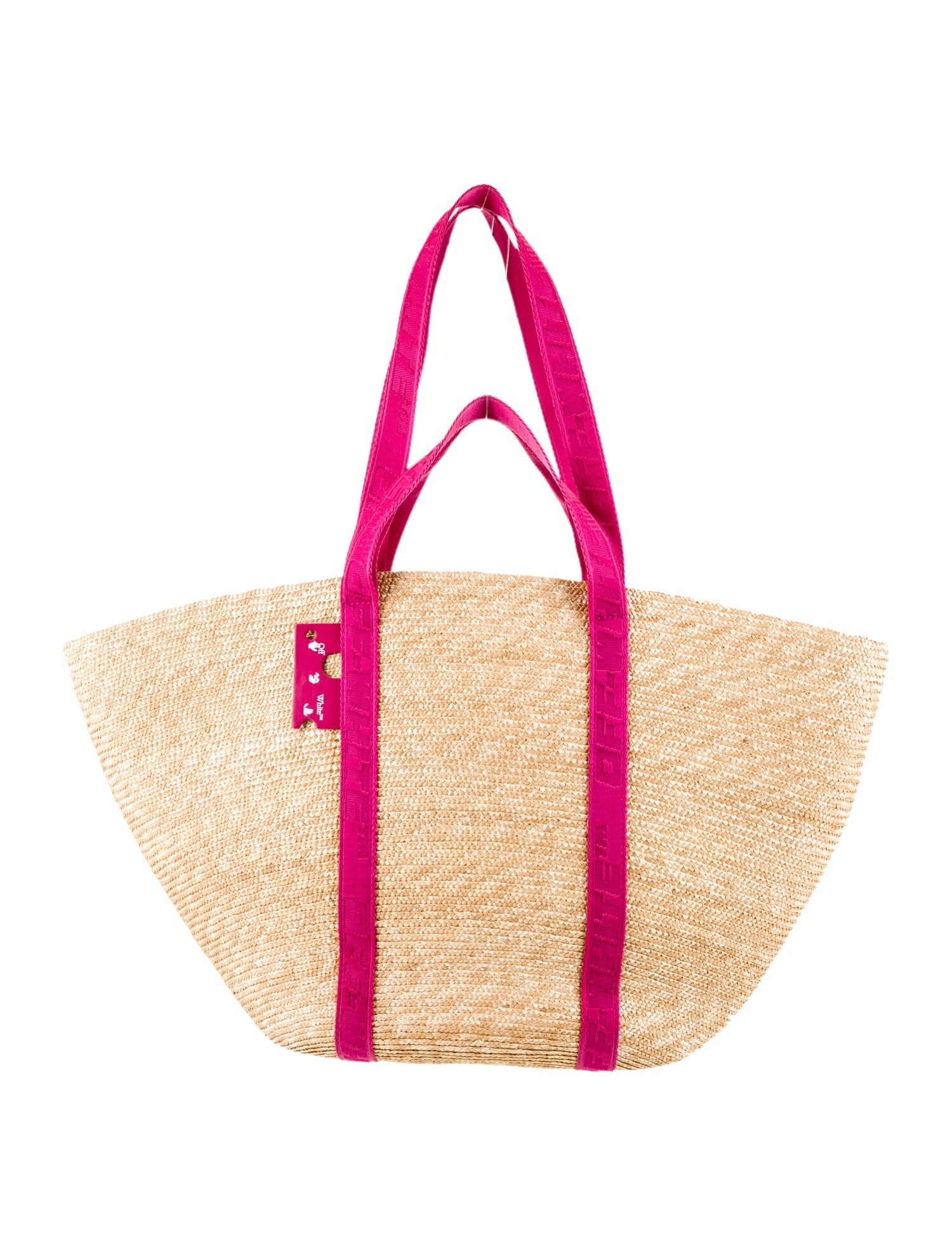 Off-White Raffia Commercial Paglia Tote
