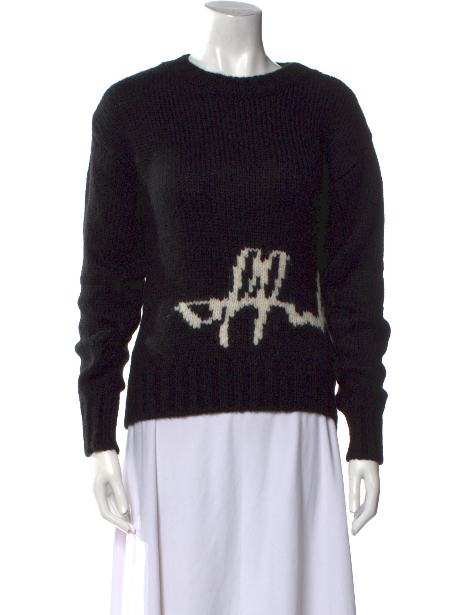 Off-White Wool Printed Sweater