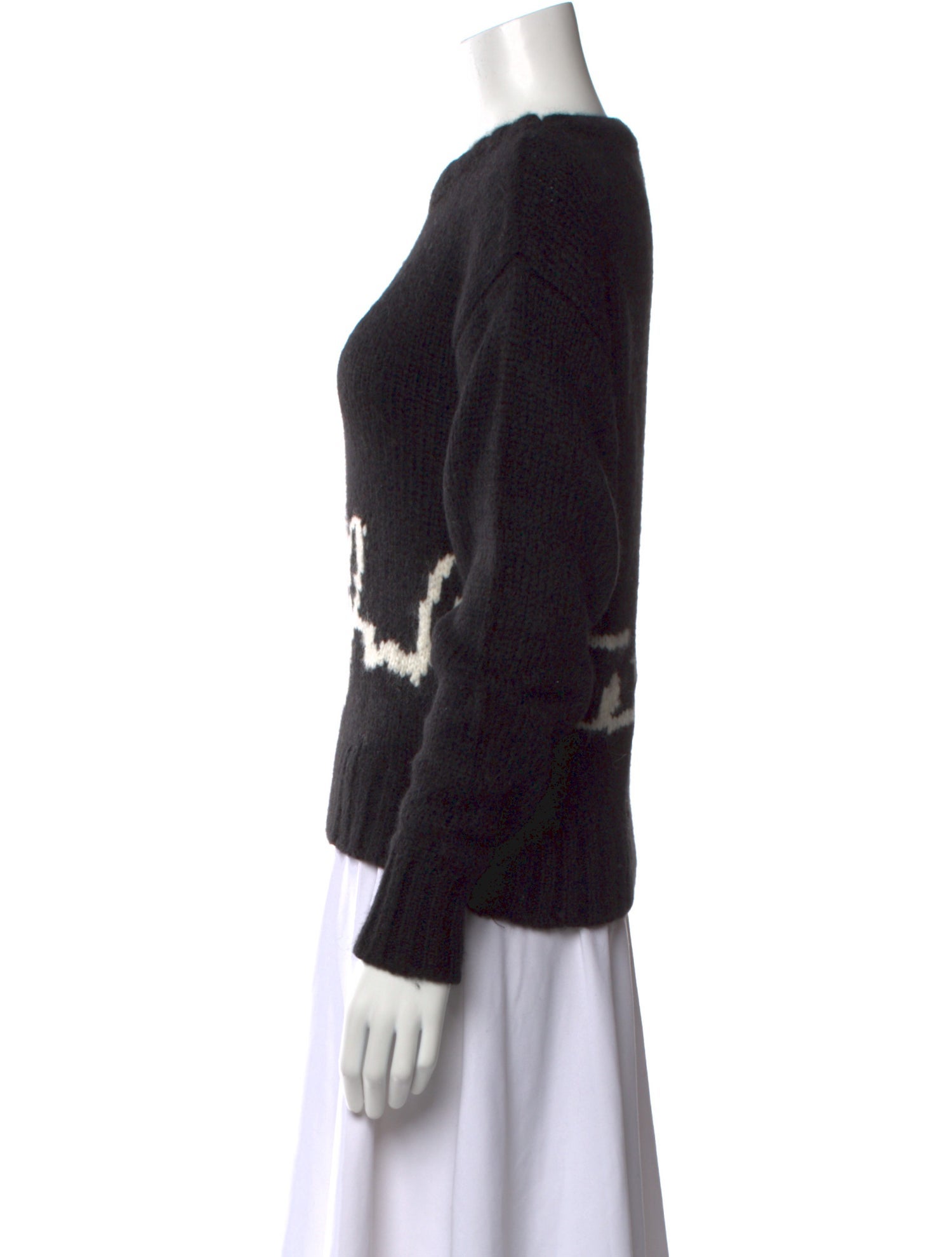 Off-White Wool Printed Sweater